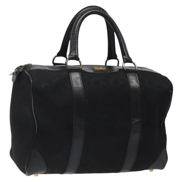 CELINE C Sulky Hand Bag Canvas Black - Picture 1 of 12